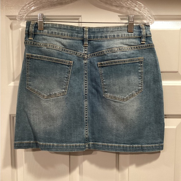 Denim Skirt with Embroidery - Picture 4 of 5